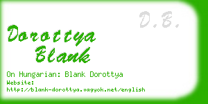 dorottya blank business card